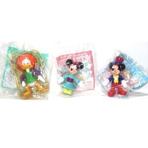 Disney McDonalds Happy Meal Epcot Center Adventure Mickey Minnie Donald Toy Lot